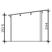 SKAN HOLZ Holzunterstand Vimmerby (L x B: 370 x 250 cm, Schiefergrau, Nordische Fichte) | BAUHAUS