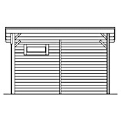SKAN HOLZ Holzunterstand Vimmerby (L x B: 370 x 250 cm, Schiefergrau, Nordische Fichte) | BAUHAUS