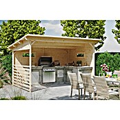 SKAN HOLZ Holzunterstand Vimmerby (L x B: 370 x 250 cm, Natur, Nordische Fichte) | BAUHAUS