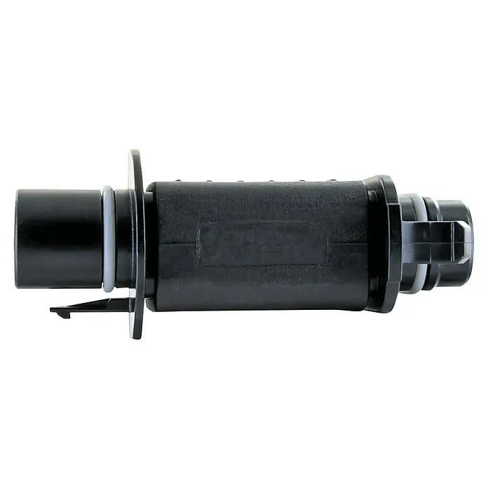 Schwaiger Adapter Betteri BC01 auf BC05 - Schwarz - Schwarzes zylindrisches Sensorgehäuse mit O-Ring und Befestigungslasche.