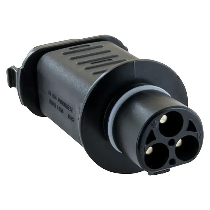 Schwaiger Adapter Betteri BC01 auf BC05 - Schwarz - Schwarzer dreipoliger Elektrostecker/Adapter mit robustem Kunststoffgehäuse.