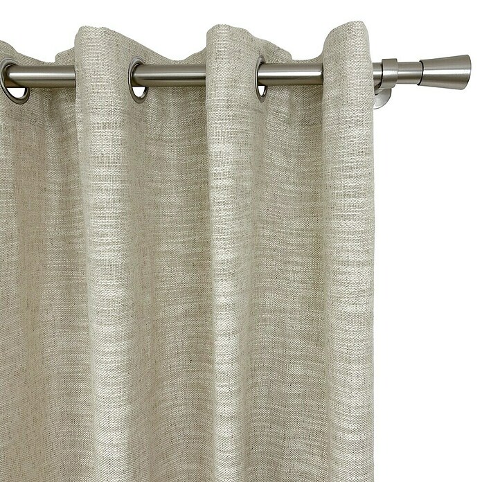Cortina con ollaos Lemos (An x Al: 140 x 280 cm, 64% poliéster 24% viscosa y 12% lino, Crudo) | BAUHAUS