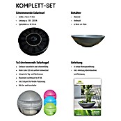 Heissner Gartenbrunnen Solar Wassergarten Lotusgarden (58 x 58 x 19 cm, Kunststoff, Anthrazit) | BAUHAUS