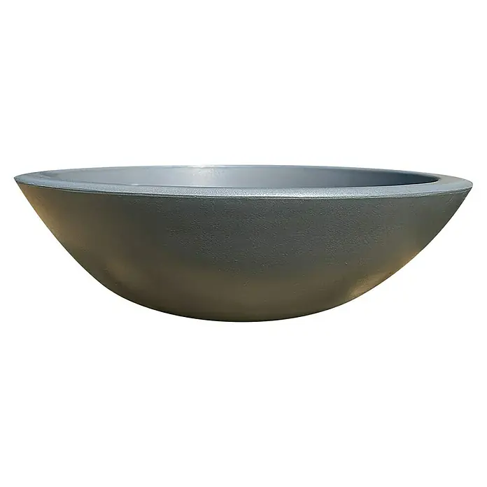 Heissner Zierbrunnen Solar Wassergarten Lotusgarden - Anthrazit, L x B x H: 58 x 58 x 19 cm - Dunkelgrauer, flacher, schalenförmiger Pflanzkübel.