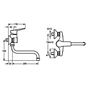 Hansa Twist Spültischarmatur (Chrom, Glänzend, Auslauf schwenkbar)