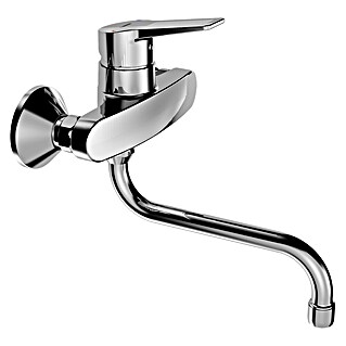 Hansa Twist Spültischarmatur (Vollgriff, Chrom, Glänzend, Wandmontage)
