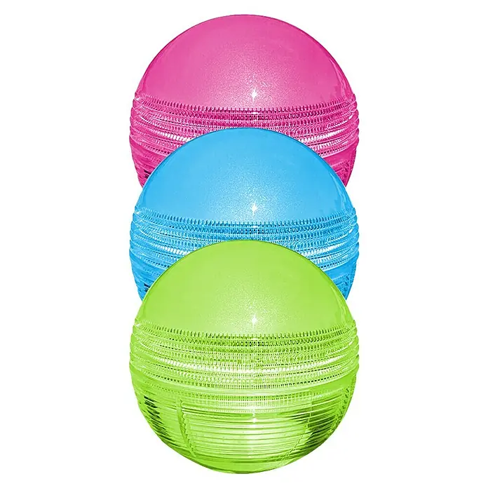 Heissner Zierbrunnen Solar Wassergarten Lotusgarden - Anthrazit, L x B x H: 58 x 58 x 19 cm - Drei gestapelte, gerippte Kuppelleuchten aus klarem Kunststoff in Pink, Blau und Grün.