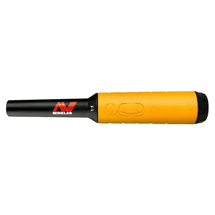 Minelab Metalldetektor PRO-FIND 35 Pinpoint - L x B x H: 50 x 50 x 250 mm - Schwarz-gelber Minelab PRO-FIND 35 Metallsuch-Pinpointer mit Bedienelementen.