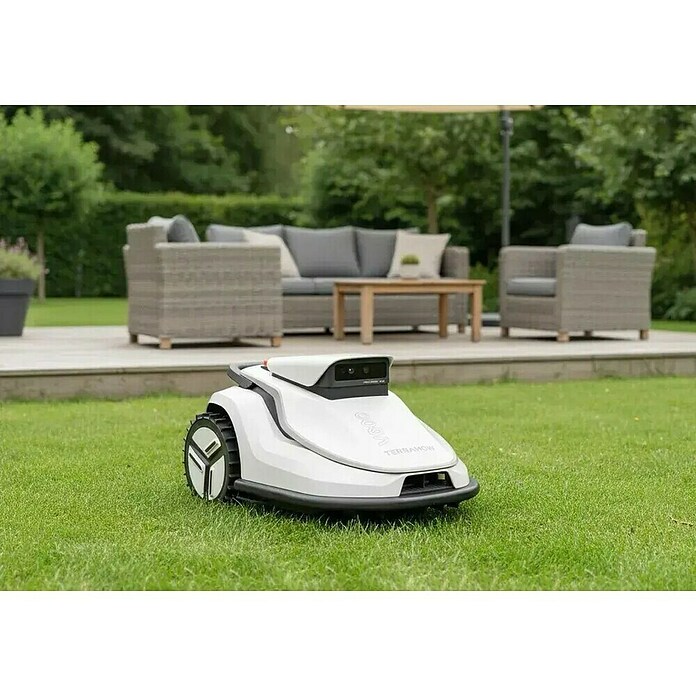 Terramow Set robotske kosilnice Terramow V600 z garažo  (600 m², Širina reza: 20,3 cm, Navigacija s kamero) | 7261 - Mähroboter | IAEA - Rasenmäher | IAE - Gartenmotorgeräte | IA - Gartenhartware | I - Stadtgarten | BAUHAUS