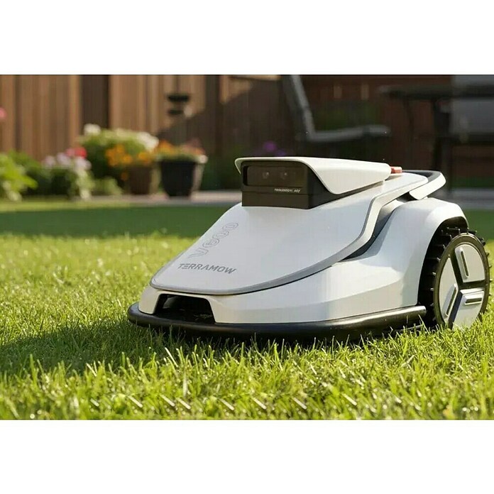 Terramow Set robotske kosilnice Terramow V600 z garažo  (600 m², Širina reza: 20,3 cm, Navigacija s kamero) | 7261 - Mähroboter | IAEA - Rasenmäher | IAE - Gartenmotorgeräte | IA - Gartenhartware | I - Stadtgarten | BAUHAUS