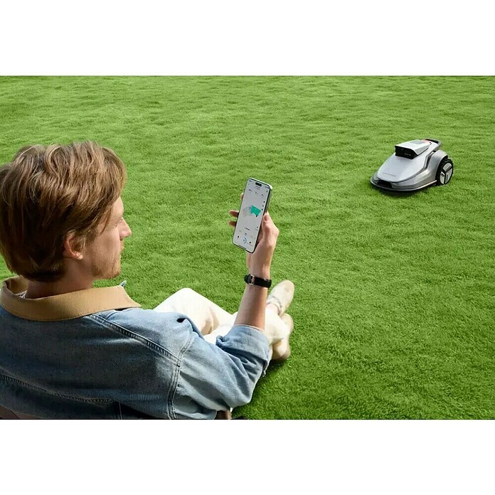 Terramow Mähroboter-Set V600 inkl. Garage (600 m², Schnittbreite: 20,3 cm, Kamera-gestützte Navigation) | BAUHAUS