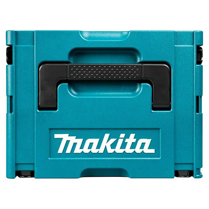 Makita Elektro-Pendelhubstichsäge 4351FCTJ - 800 /min - 2.800 /min, Max. Schnitttiefe in Holz: 135 mm, Anzahl Pendelhubstufen: 4 Stk. - Türkise Makita Systembox mit schwarzem strukturiertem Griff.