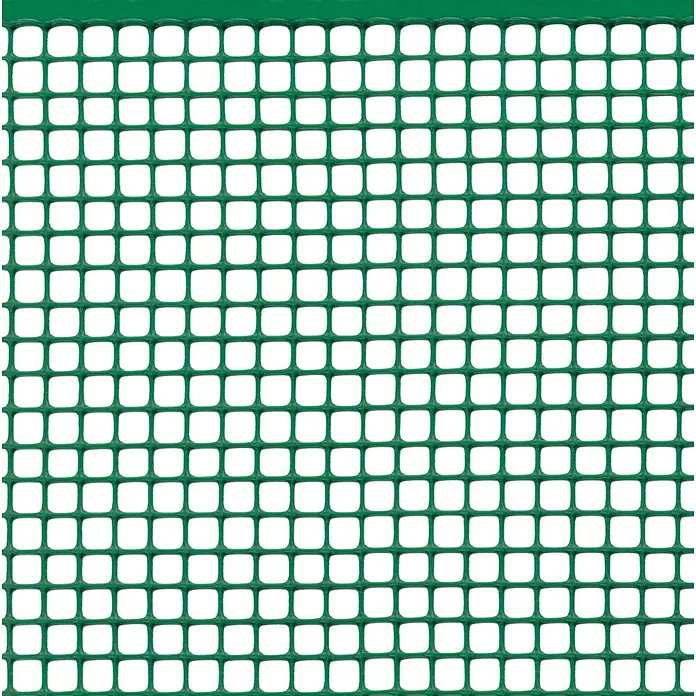 Tenax Malla protectora Quadra 10 - L x Al: 5 x 1 m, Verde - Malla de plástico verde con aberturas cuadradas.
