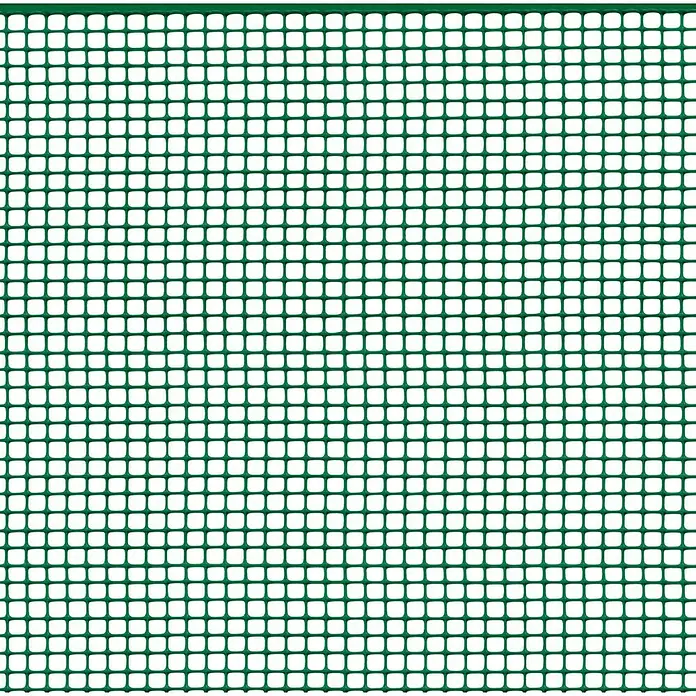 Tenax Malla protectora Quadra 05 - L x Al: 5 x 1 m, Verde - Malla de plástico verde con aberturas cuadradas uniformes.