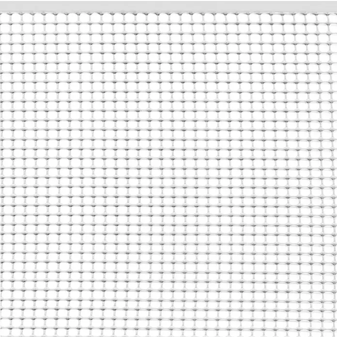Tenax Malla protectora Quadra 05 - L x Al: 5 x 1 m, Blanco - Tejido de malla blanco con patrón de cuadrícula cuadrada, apto para cribado o filtración.
