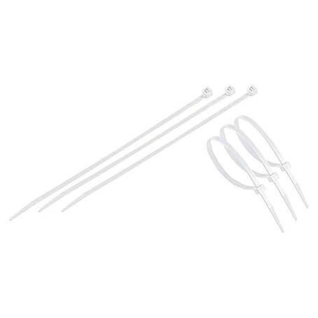 Tenax Set de bridas para cables (Largo: 29 cm, 50 ud., Blanco)