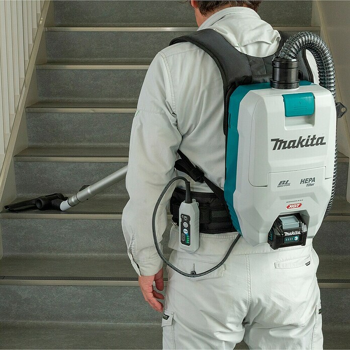 Makita XGT 40V max. Aspiradora con mochila de batería VC008GZ (40 V, Sin batería, Volumen de recipiente: 2 l) | BAUHAUS