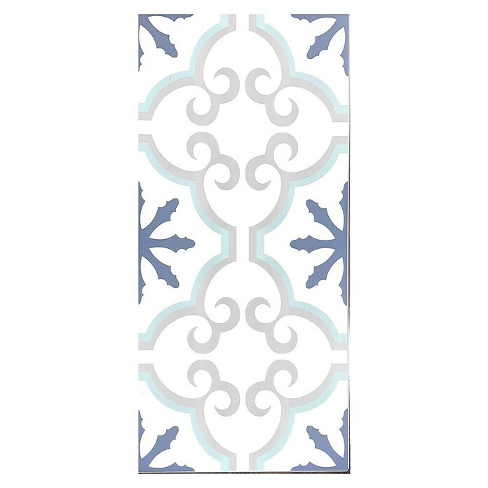 Suelo vinílico SPC Hidráulico Guell (1.200 x 600 x 5 mm, Azul/Blanco, Resistente al agua) | BAUHAUS