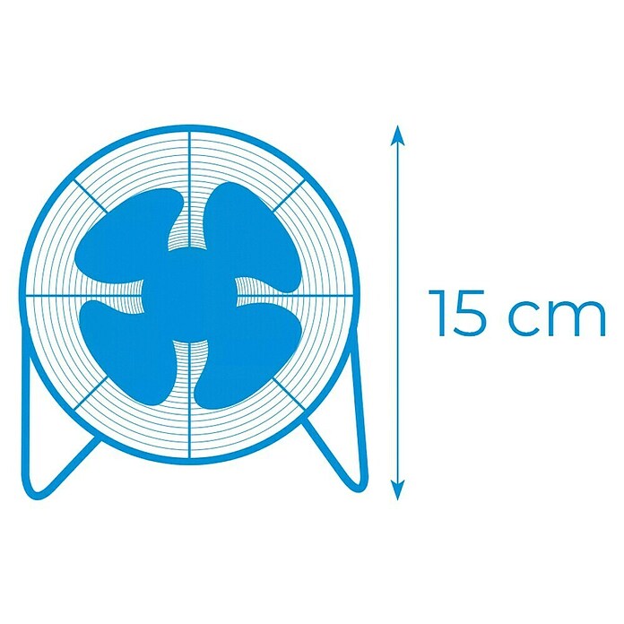 EDM Ventilador de sobremesa industrial mini (Plata, 10 cm) | BAUHAUS