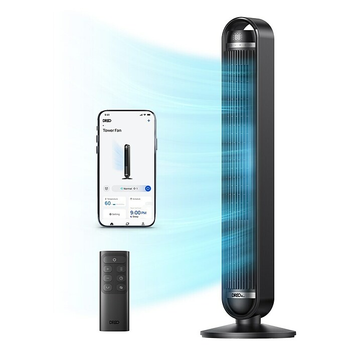 Ventilador de torre Cruiser (Negro, 91 cm, 35 W) | BAUHAUS