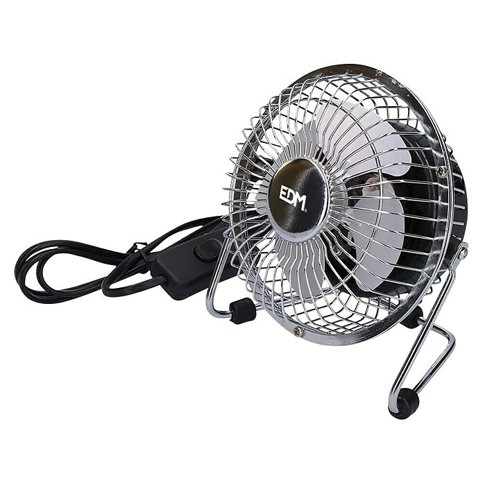 EDM Ventilador de sobremesa industrial mini (Plata, 10 cm) | BAUHAUS