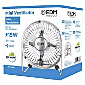 EDM Ventilador de sobremesa industrial mini (Plata, 10 cm) | BAUHAUS