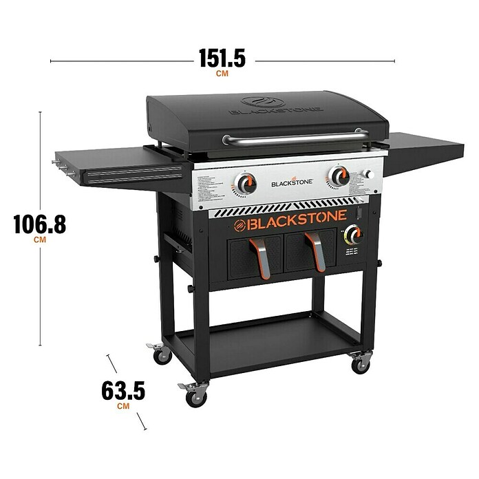 Blackstone Plinski žar z zračno fritezo 28''  (Površina za peko (Š x G): 73 x 46 cm, 9,96 kW) | 8313 - Gasgrill Marke | ICGA - Grillgeräte | ICG - Grillgeräte / Grillzubehör | IC - Freizeit im Garten | I - Stadtgarten | BAUHAUS
