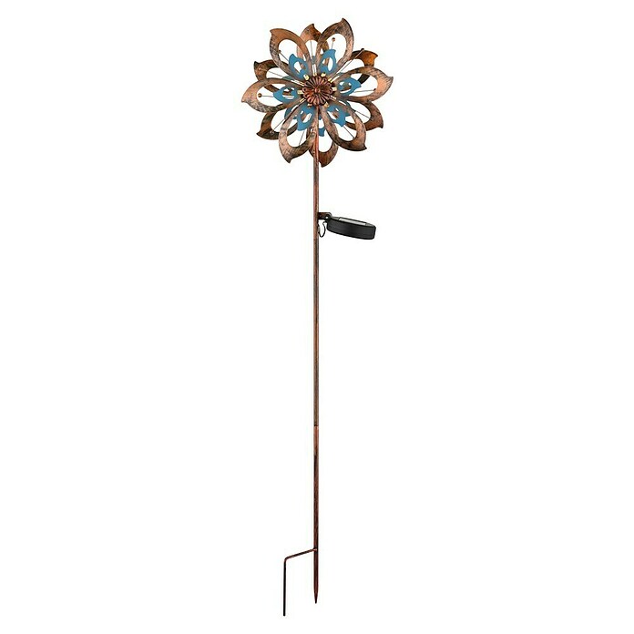 Globo Dekorativna solarna svjetiljka  (D x Š x V: 22,5 x 12 x 92 cm, Topla bijela, IP44, Zlatno-plava) | BAUHAUS