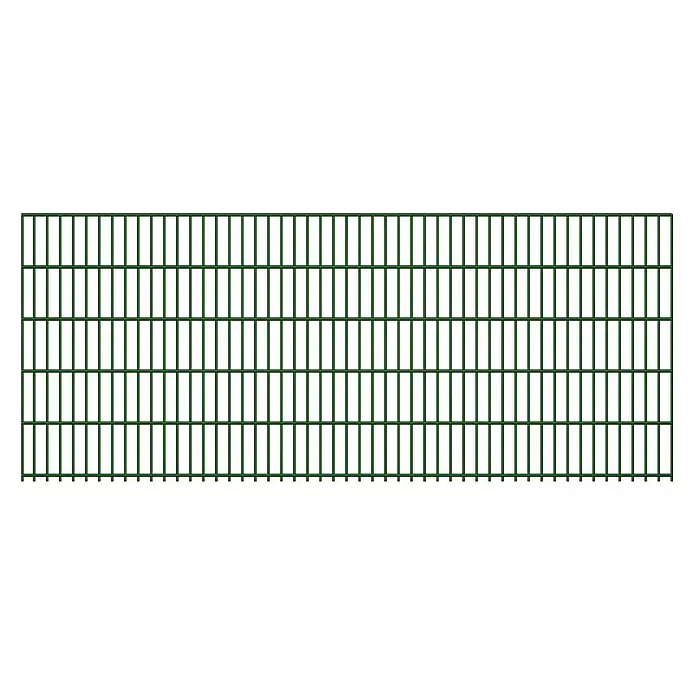 FA-Bausysteme Mattenzaun 8/6/8 mm - 250,8 x 100 cm, Moosgrün - Grünes Metallgitter-Zaunelement, zur Sicherung von Grundstücksgrenzen oder Gehegen.