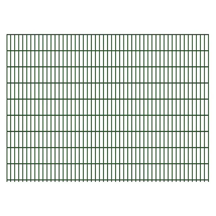 FA-Bausysteme Mattenzaun 8/6/8 mm - 250,8 x 180 cm, Moosgrün - Grünes Drahtgitter-Zaunelement.