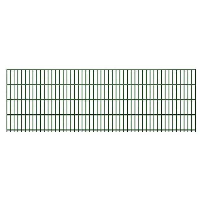 FA-Bausysteme Mattenzaun 6/5/6 mm - 250,8 x 83 cm, Grün - Grünes Metallgitterpaneel.