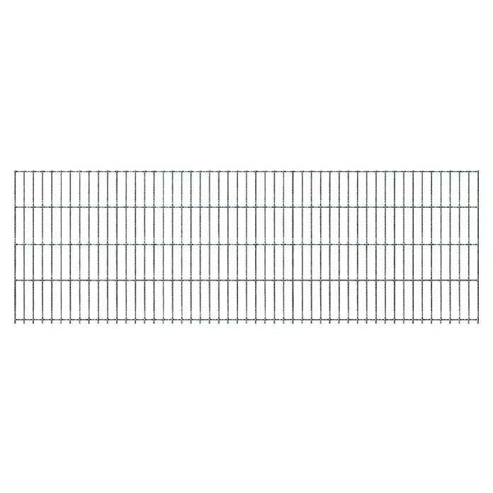 FA-Bausysteme Mattenzaun 8/6/8 mm - 250,8 x 83 cm, Zink - Rechteckiges Gitter aus grauem Metall, ideal für Regale, Kühlung oder Präsentation.