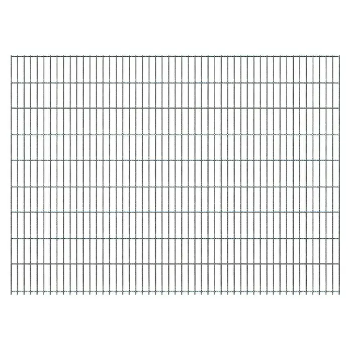 FA-Bausysteme Mattenzaun 6/5/6 mm - 250,8 x 180 cm, Zink - Graues Metallgittermuster.