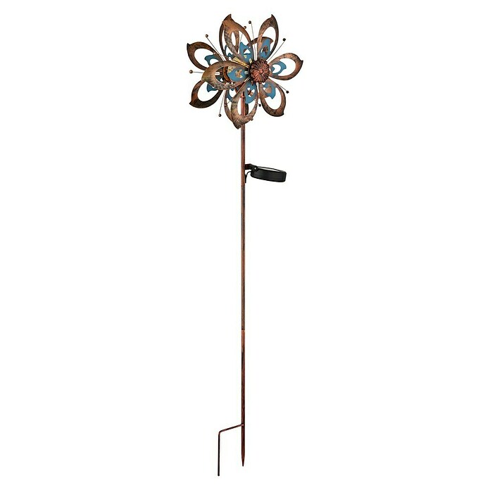 Globo Dekorativna solarna svjetiljka  (D x Š x V: 22,5 x 12 x 92 cm, Topla bijela, IP44, Zlatno-plava) | BAUHAUS