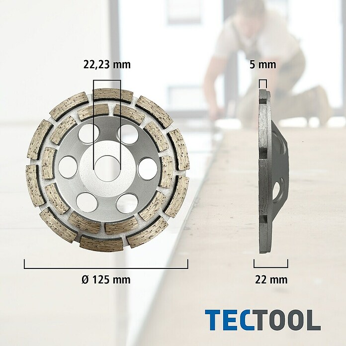 Berg Tectool Diamant-Schleifteller (Durchmesser Scheibe: 125 mm, Geeignet für: Beton)