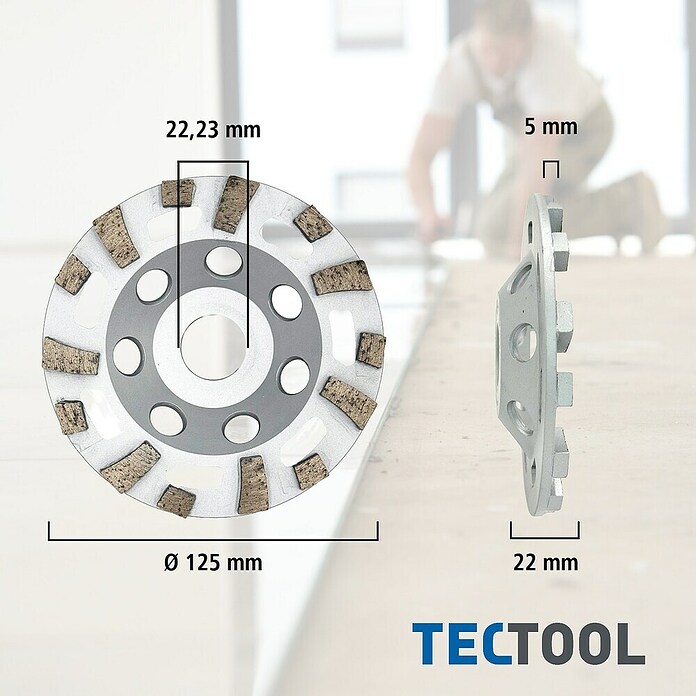 Berg Tectool Diamant-Schleifteller (Durchmesser: 125 mm, Geeignet für: Farbe) | BAUHAUS