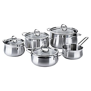 Fackelmann Kochgeschirr-Set Leipzig (Aluminium, 9 -tlg., Silber)