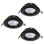 Eglo LED-Einbauleuchten-Set Agulo (350 W, Schwarz, Ø x H: 8,6 x 2,5 cm) | BAUHAUS