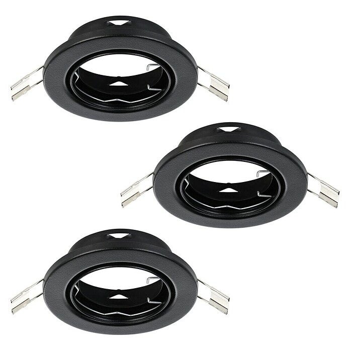 Eglo LED-Einbauleuchten-Set Agulo (350 W, Schwarz, Ø x H: 8,6 x 2,5 cm) | BAUHAUS