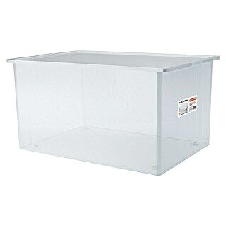 BAUHAUS Caja de almacenaje (L x An x Al: 57,5 x 39 x 30 cm, Plástico, Transparente, 50 l)