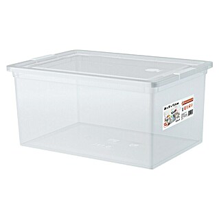 BAUHAUS Caja de almacenaje (L x An x Al: 37 x 26 x 17,4 cm, Plástico, Transparente, 12 l)