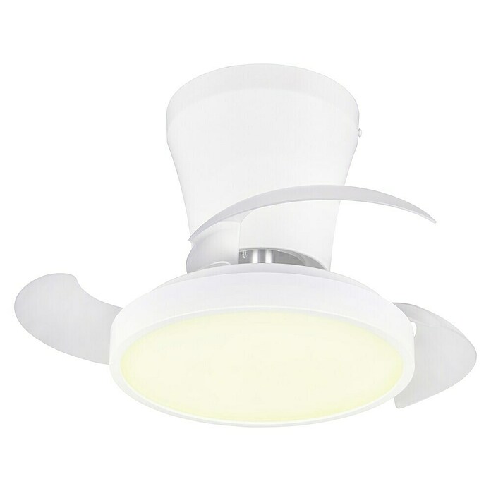 Trio Lighting Ventilador de techo Moss (Blanco, 22 cm, 18 W, Blanco cálido) | BAUHAUS