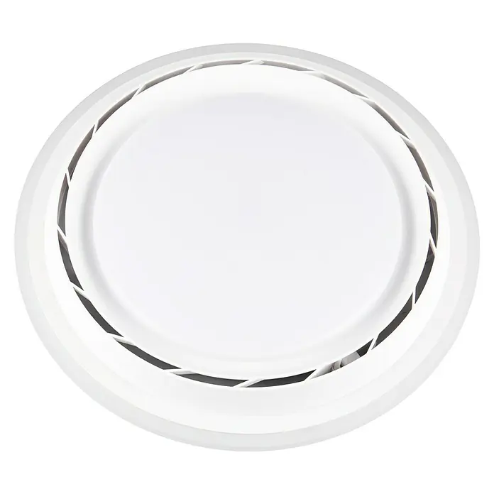 Trio Lighting Ventilador de techo Saarela - Blanco, Diámetro: 47 cm, 38 W, Blanco cálido - Rejilla de ventilación redonda blanca con lamas ajustables.