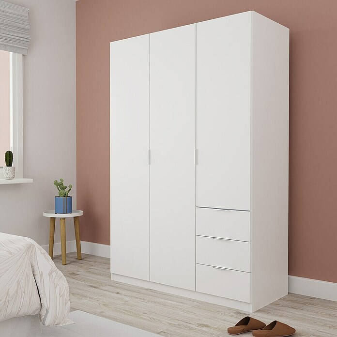 Muebles Pitarch Turín Armario para ropa (L x An x Al: 50 x 120 x 180 cm, Blanco, Espesor: 16 mm) | BAUHAUS