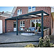 Gardendreams Terrassenüberdachung Elegance (B x T: 500 x 305,5 cm, Anthrazitgrau, Polycarbonat, Opal) | BAUHAUS