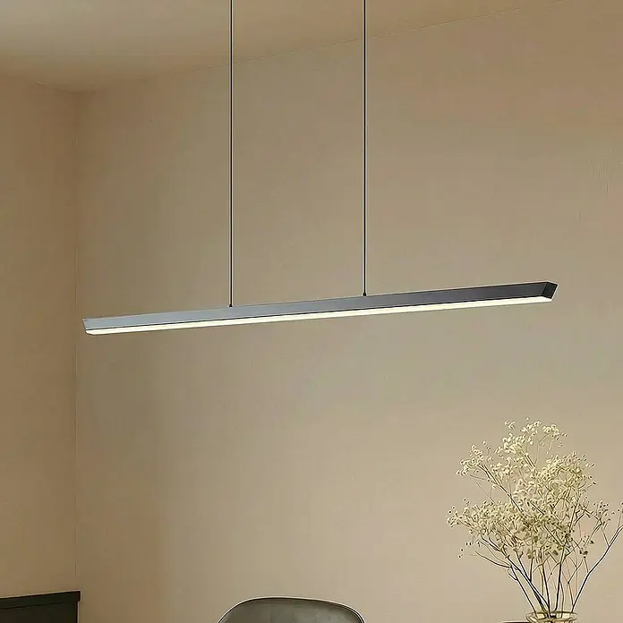 Lucande Pendelleuchte Solvar - L x B x H: 117 x 3 x 3 cm, schwarz, Schwarz
