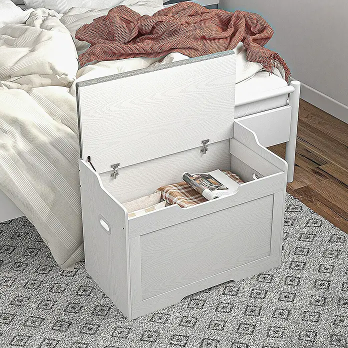 Homcom Aufbewahrungsbox - L x B x H: 75 x 40 x 56 cm, Weiß