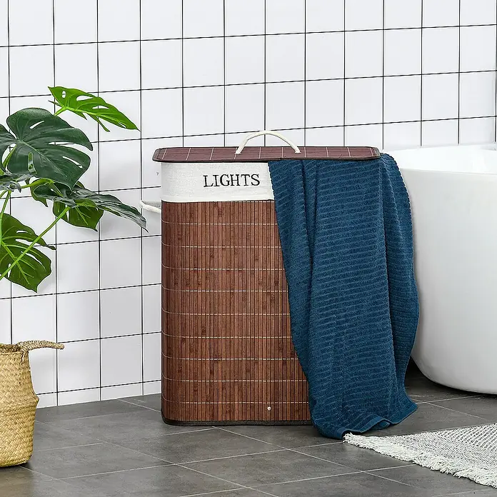 Homcom Allzweck-Korb - 52 x 32 x 63 cm, Polyester, Braun