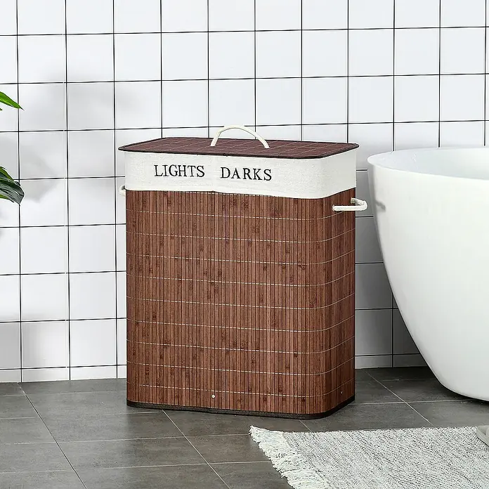 Homcom Allzweck-Korb - 52 x 32 x 63 cm, Polyester, Braun