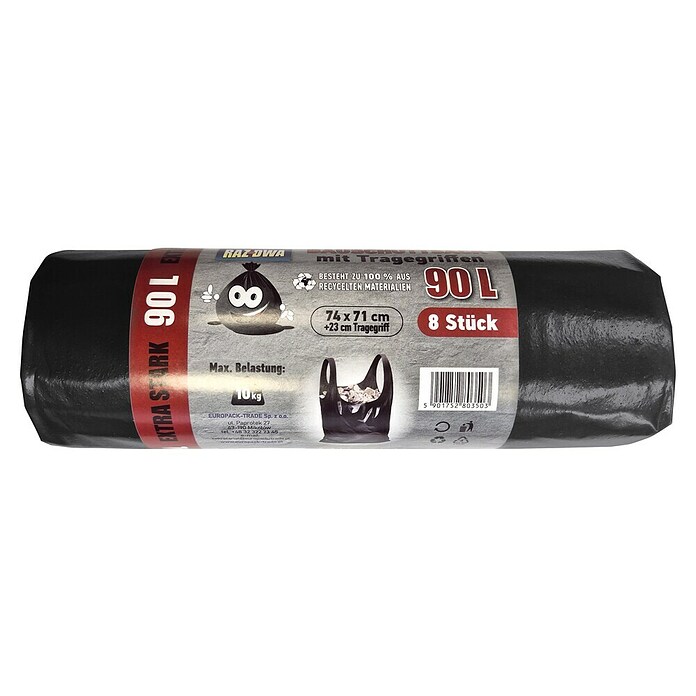 Bauschuttsack mit Tragegriffen 90L (Fassungsvermögen: 90 l, Gesamtstückzahl: 8 Stk.) | BAUHAUS